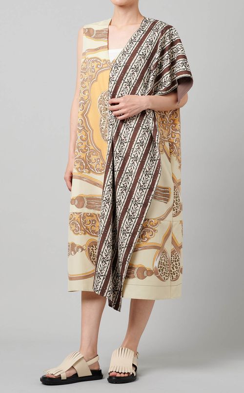 アシンメトリープリントワンピース