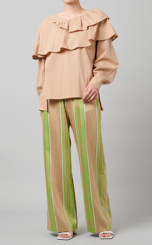 ラッフルタックレイヤードブラウス