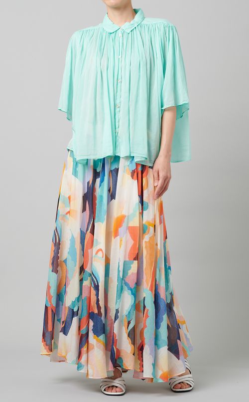 コットンシルクブラウス