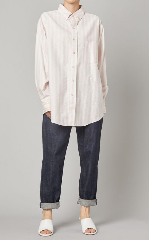 ストライプコットンシャツ