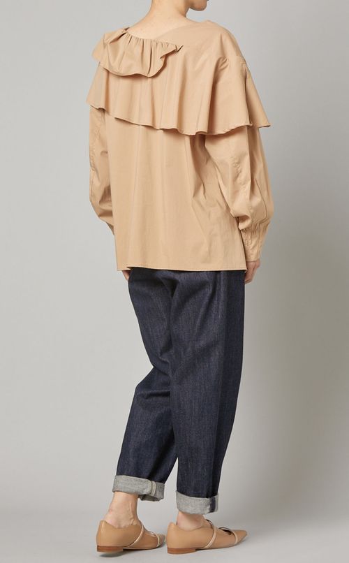 ラッフルタックレイヤードブラウス