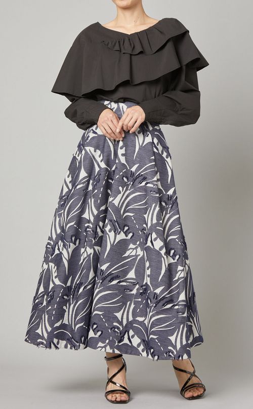 ラッフルタックレイヤードブラウス