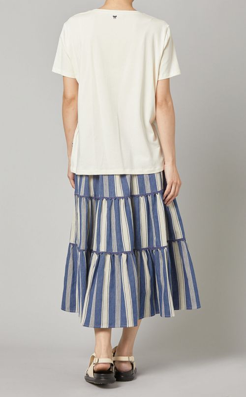 コットン混刺繍プルオーバー