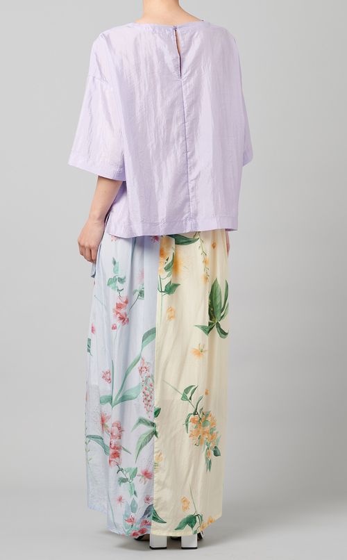 シルク混プルオーバーブラウス