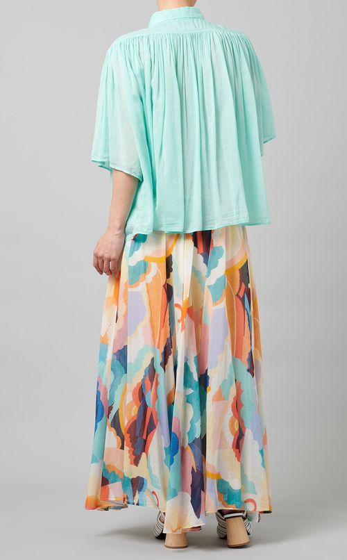 コットンシルクブラウス