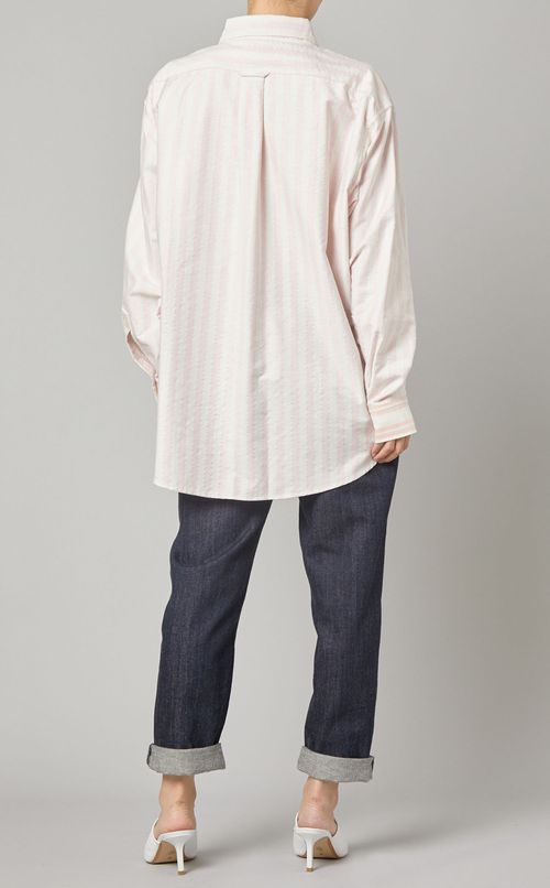 ストライプコットンシャツ