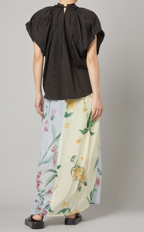 コットンサテンギャザープルオーバー