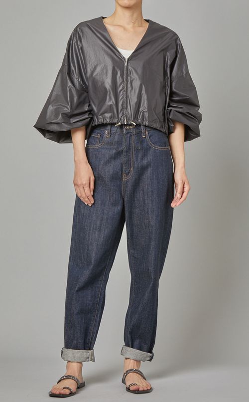 ギャザーショートブルゾン