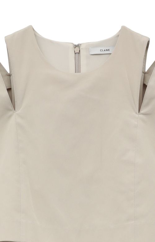 スリットショルダーフレアワンピース