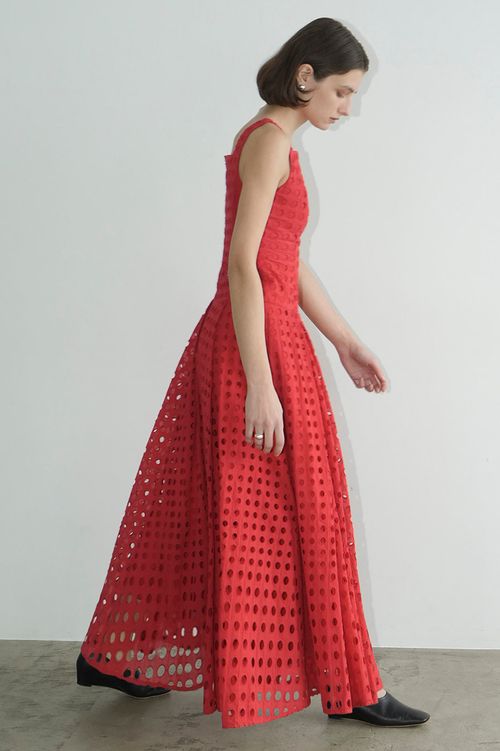 ホールドットキャミソールワンピース