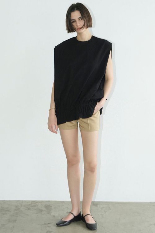 ラウンドヘムギャザープルオーバー