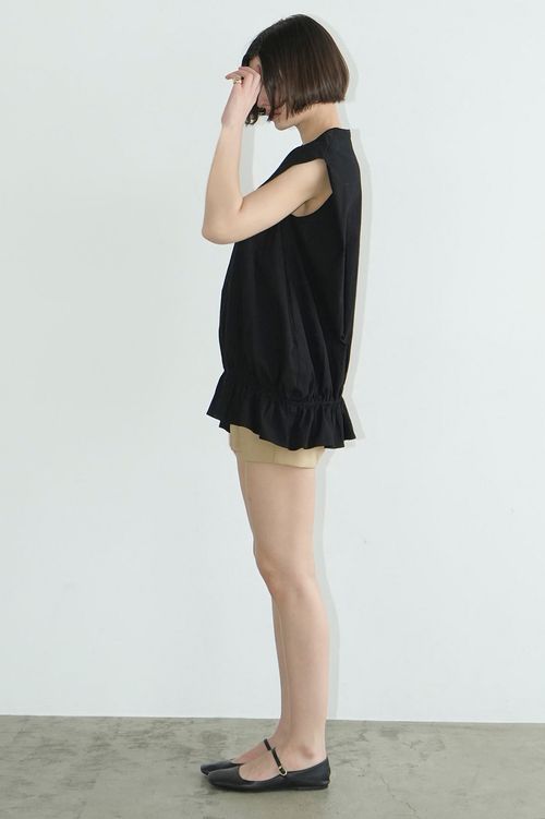 ラウンドヘムギャザープルオーバー