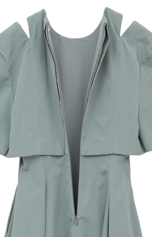 スリットショルダーフレアワンピース