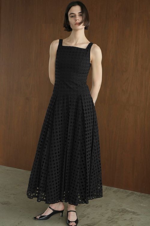 ホールドットキャミソールワンピース