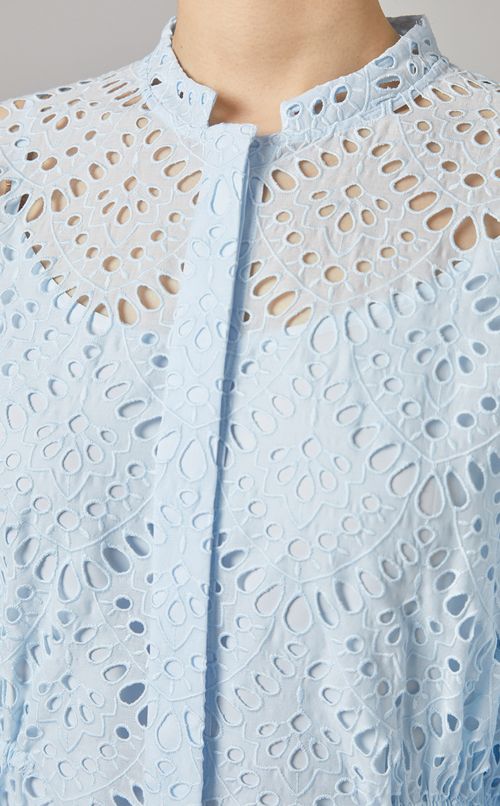 ギャザーフレアレースワンピース