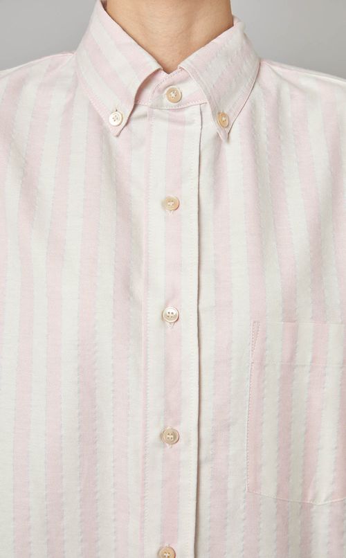 ストライプコットンシャツ