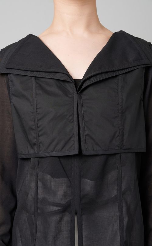 バックリボンVネックブラウス