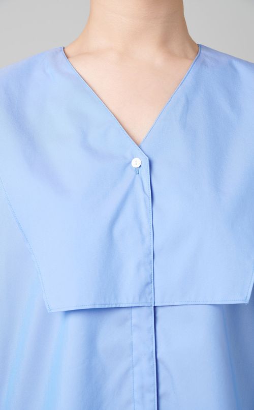 コットン混セーラーカラーシャツ