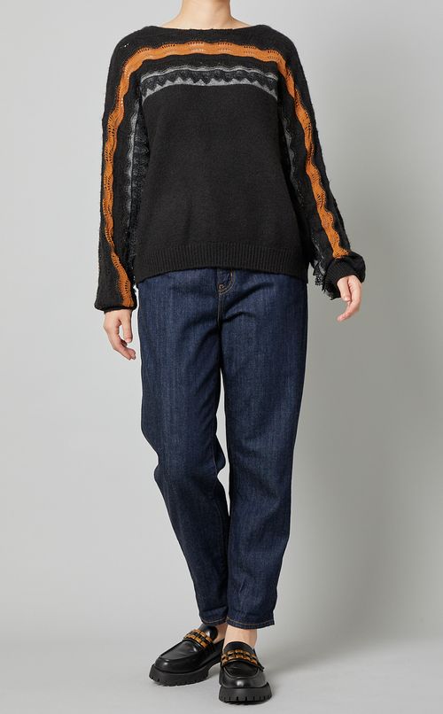 モヘアレースニットプルオーバー