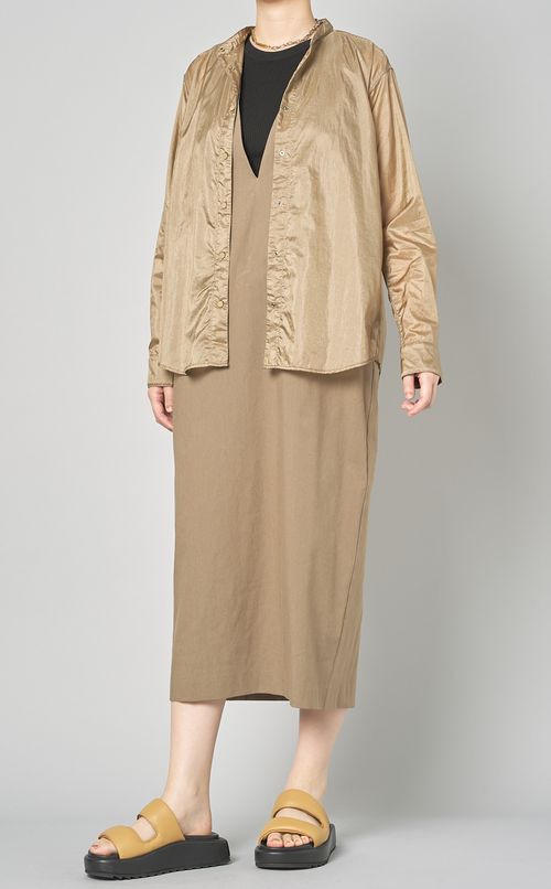 スタンドネックウィンドウシャツ