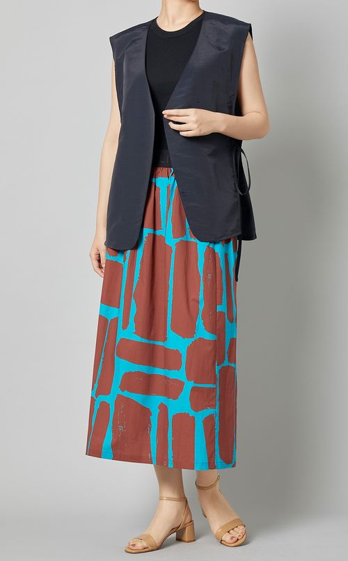 プリントギャザースカート