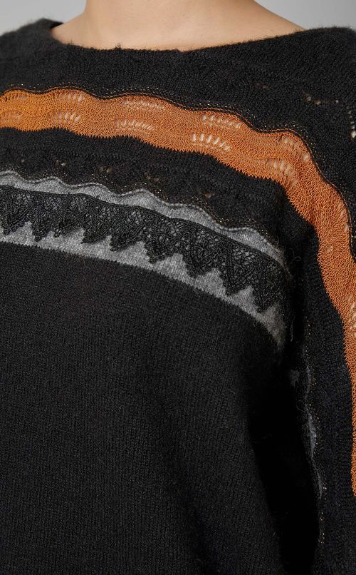 モヘアレースニットプルオーバー