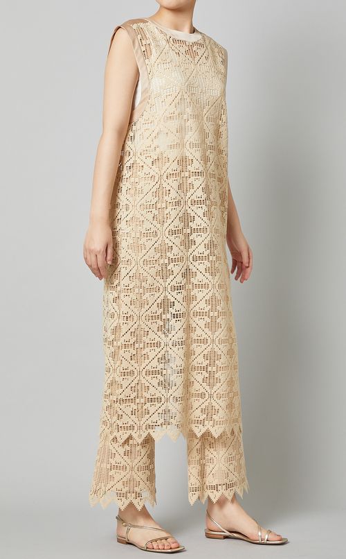 総レースフレアパンツ