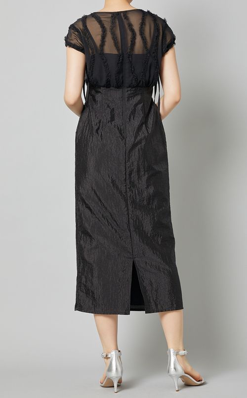 ドッキングハイウェストドレス