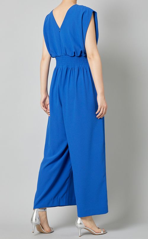 Vネックスリーブレスオールインワン