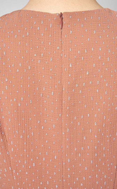 ラメドビーギャザースリットワンピース