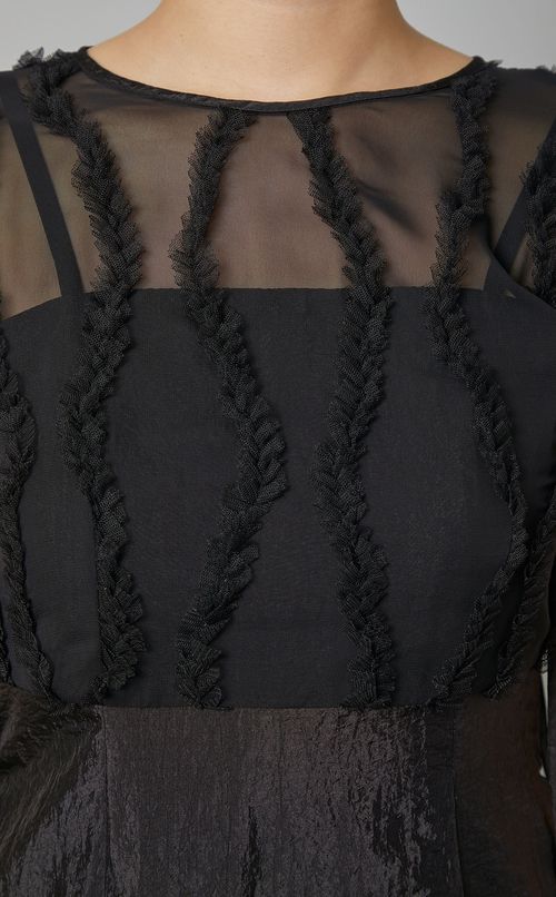 ドッキングハイウェストドレス