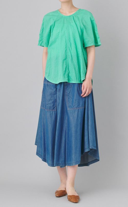《手洗い可》コットンシフォンブラウス