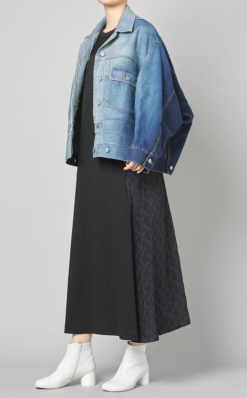 ロゴジャカードフレアワンピース