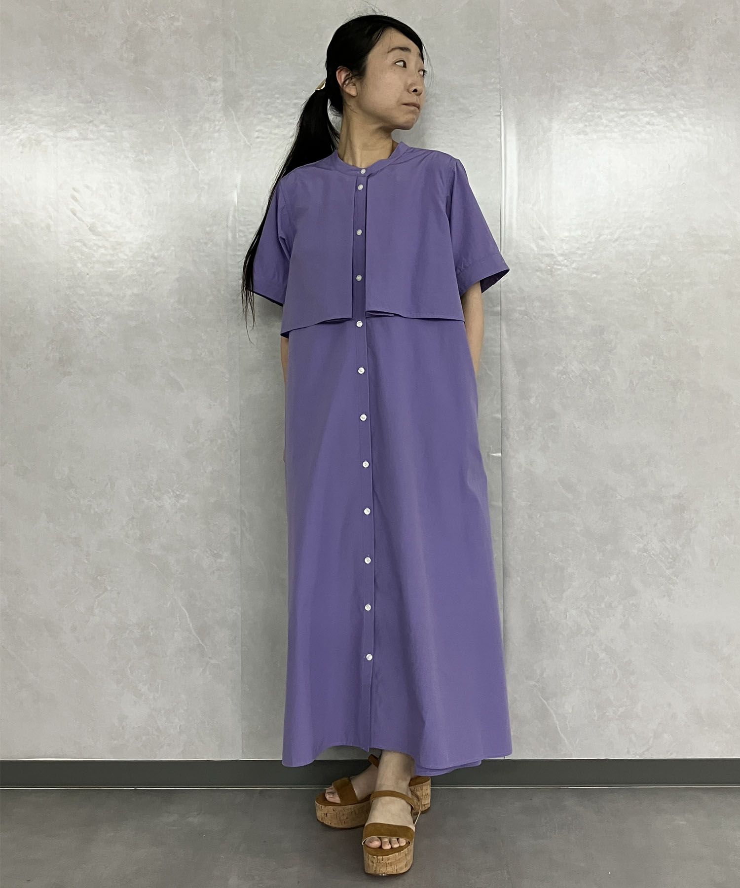 lelill｜バックタックフラップワンピース