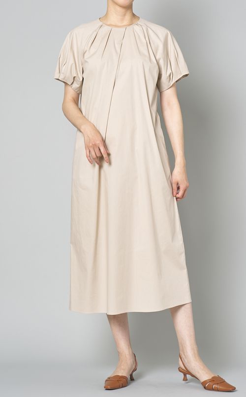 フロントタックコットンワンピース