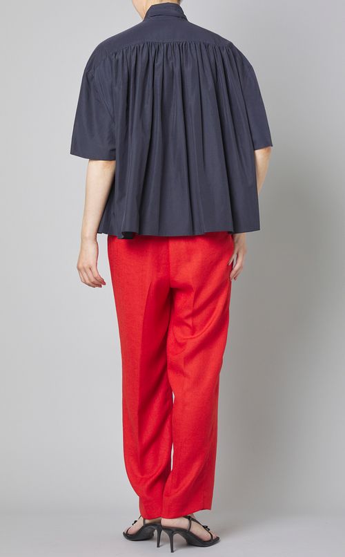 タフタボウタイギャザーシャツ