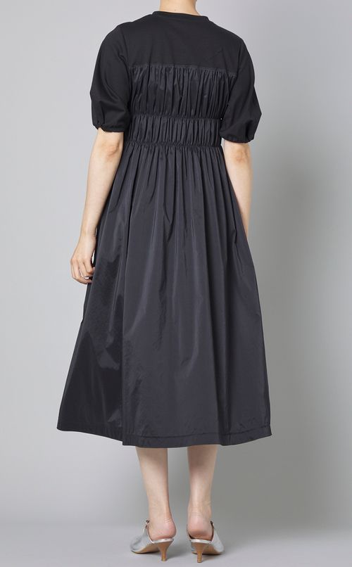 異素材コンビシャーリングワンピース