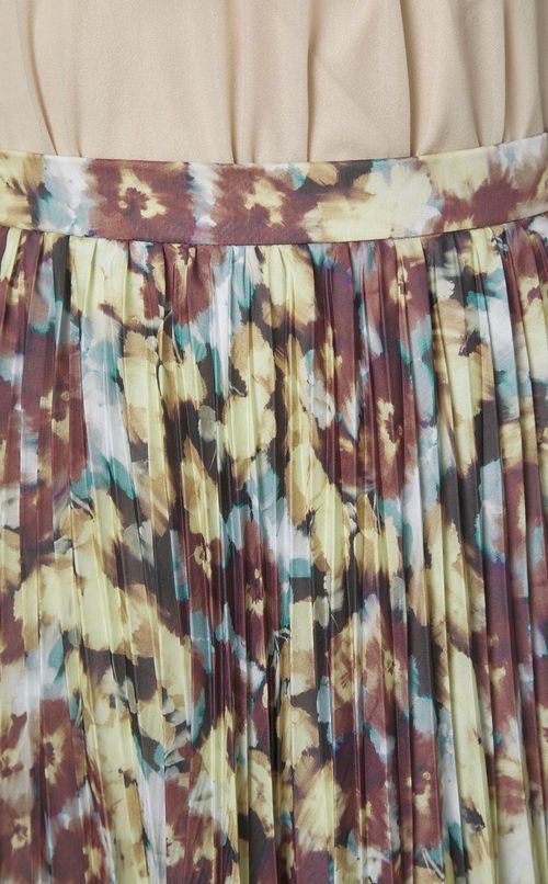 フラワープリントプリーツスカート