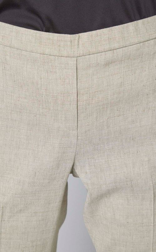 リネン混シャークスキンパンツ