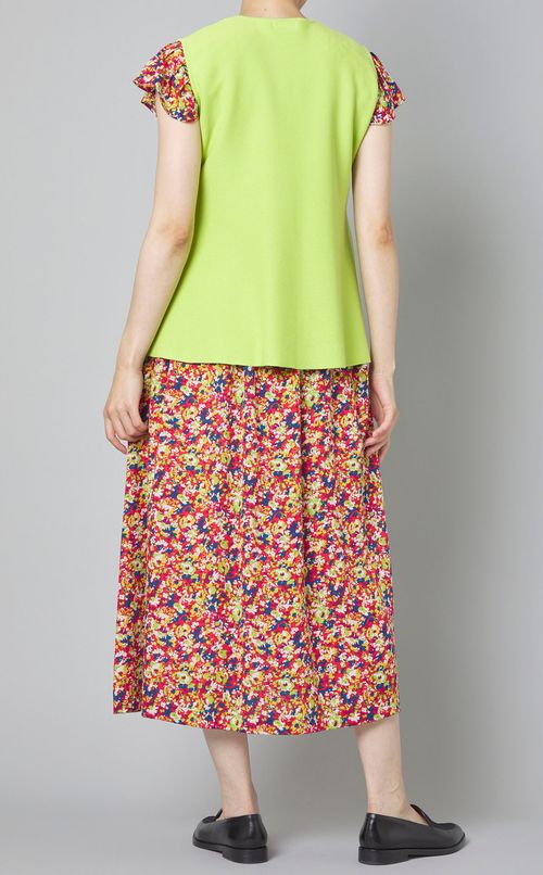 ミラノリブノースリーブニット