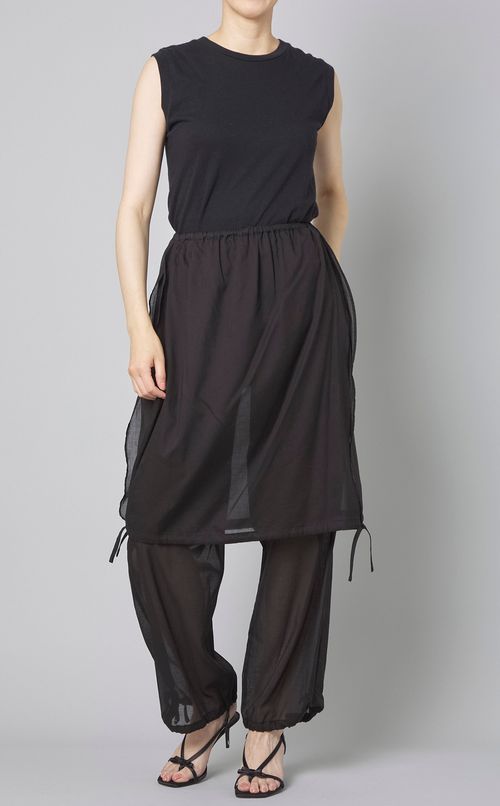 ドローストリングレイヤードパンツ