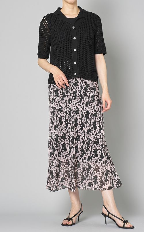 かぎ針ステッチニットカーディガン