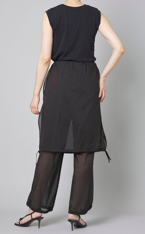 ドローストリングレイヤードパンツ