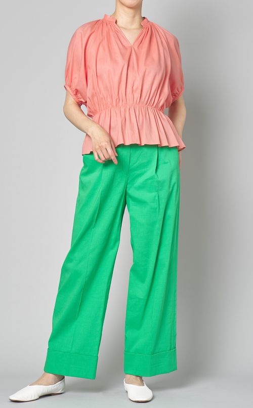 リネンレーヨンワイドパンツ