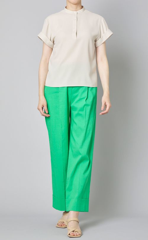 リネンレーヨンワイドパンツ