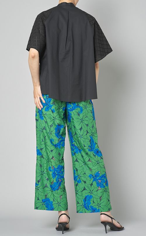 透かし織プルオーバーシャツ