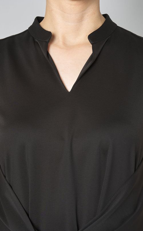 リボンジャージーフレアワンピース