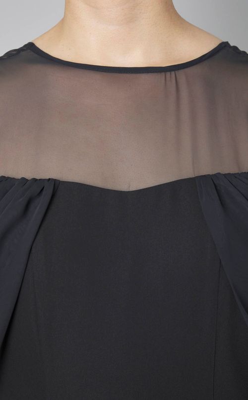 ドレープスリーブマーメイドドレス