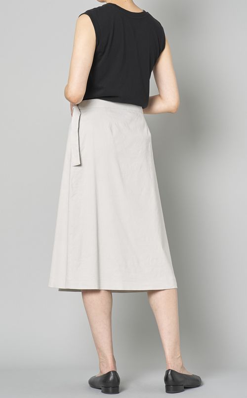 リネンミックスラップスカート