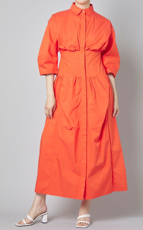 コルセットデザインシャツワンピース